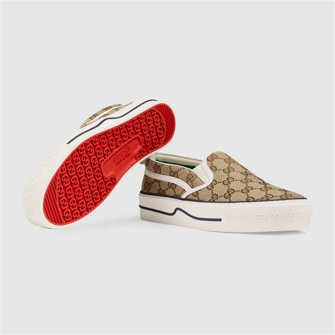 gucci 1977 slip on sneakers|1977 gucci tennis slip on.